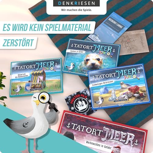 Stadtkrimis Exit Escape Stadtführung DENKRIESEN - Tatort Meer Bundle - Junior Fälle + Weihnachtsfall | Ab 8 Jahren | Spannendes Krimispiel für Kinder | Detektivspiel | Abenteuer für Junge Ermittler | Ideal für die ganze Familie