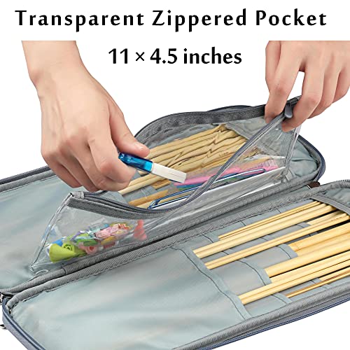 Image of Professional Knitting Tools Pack, Included 36 Pcs Knitting Needles and Accessories and Portable Case, Durable and Beautiful Knitting DIY Kit for Any Project