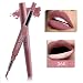 Honhui Miss Rose Womens Double-End Lasting Waterproof Lip Liner Lipstick Pencil 8 Color (F)