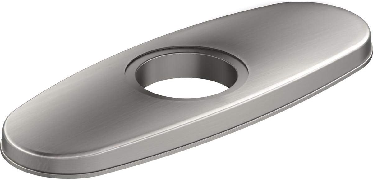 Elkay LK135LS 3-Hole Bar Faucet Deck Plate/Escutcheon, Lustrous Steel