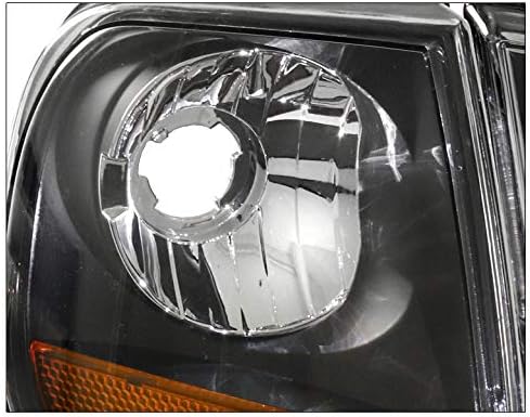 Replacement Headlights Headlamps Black Compatible with 1997-2003 Ford F-150/1997-2002 Expedition