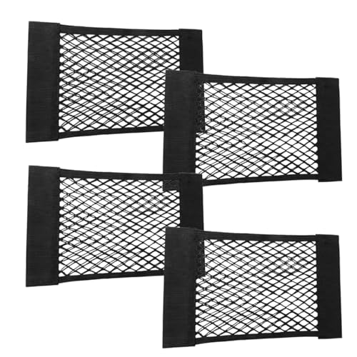 4 Pezzi Rete Per Bagagli Auto, Rete Di Immagazzinaggio Per Auto, Retes Per Bagagli, Camper, Bagagliaio, Retes Elastica Con Strisce In Velcro Per Autos Universali, Suv