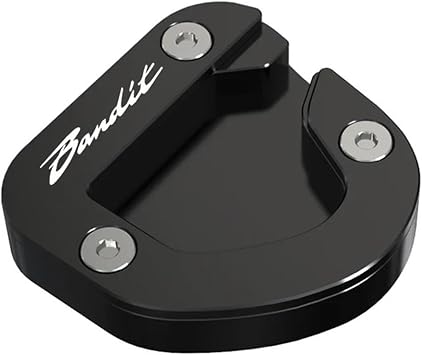 Motorcycle Kickstand Pad Motorcycle CNC Kickstand Foot Side Stand Extension Pad Support Plate Fit Suzuki Bandit 1250 2007 2008 2009 2010 2011 2012-2016 Motorcycle Parking Support Plate Black, X-2