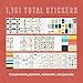 The Happy Planner Sticker Pack for Calendars, Journals and Projects –Multi-Color, Easy Peel – Scrapbook Accessories – Bright Retro Budget Theme – 30 Sheets, 1151 Stickers Total