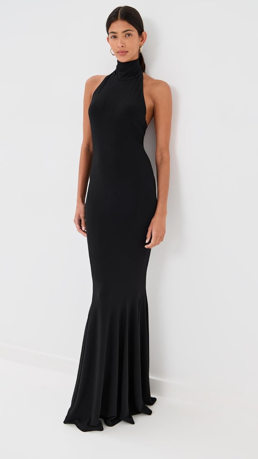 Norma Kamali Women's Halter Fishtail Gown - Image 5