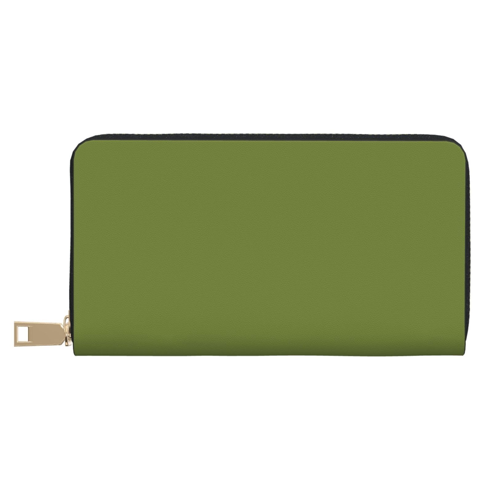 Monedero de mano verde oscuro moderno y largo para móvil y llaves 8
