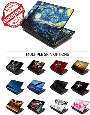 LSS Laptop 17-17.3" Skin with Colorful Flower Floral Pattern for HP Dell Lenovo Apple Asus Acer Compaq - Fits 16.5" 17" 17.3" 18.4" 19" (2 Wrist Pads Free) — view 5