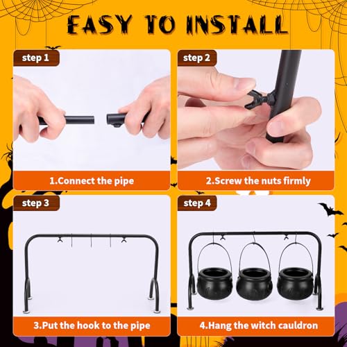Rdogeia 24HALLOWEEN Halloween Decorations Indoor,Halloween Decor- Set Of 3 Halloween Witches Cauldron Candy Serving Bowls thumb #2