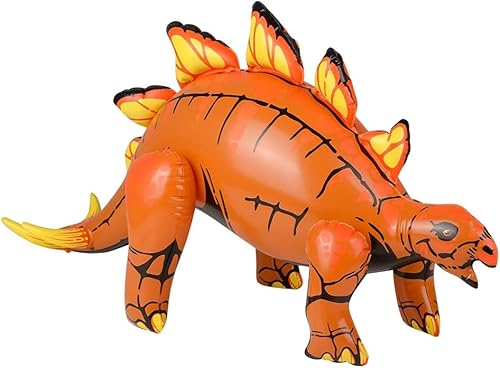 Miniatura 7 de Surtido inflable de dinosaurio colorido (aproximadamente 24 pulgadas) Apatosaurio inflable para fiestas, pterodáctilo, raptor, T-Rex, triceratops,