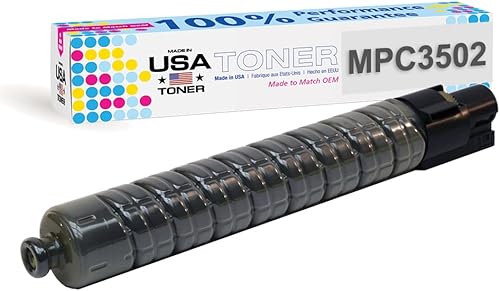 MADE IN USA TONER Repuesto compatible para Ricoh Savin MP C3002 MP C3502 MPC3002 MPC3502 841735 - (negro, 1 cartucho) 28,000 páginas