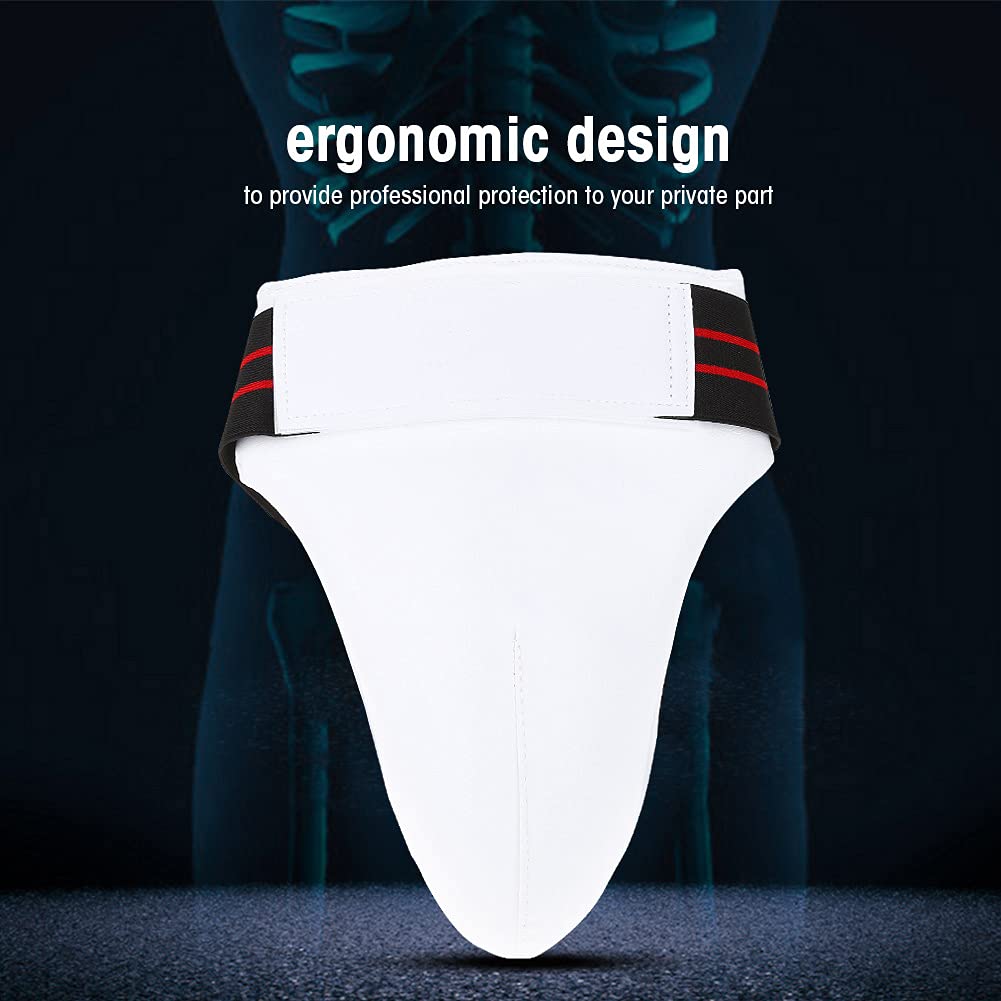 Coquille de Protection pour Homme, Sports de Karaté Taekwondo Kick Boxe Sanda, Protège-aine avec Jockstrap, Taille L