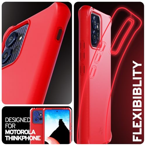 Coque fine hybride Itskins Spectrum robuste rouge pour Motorola ThinkPhone - 4