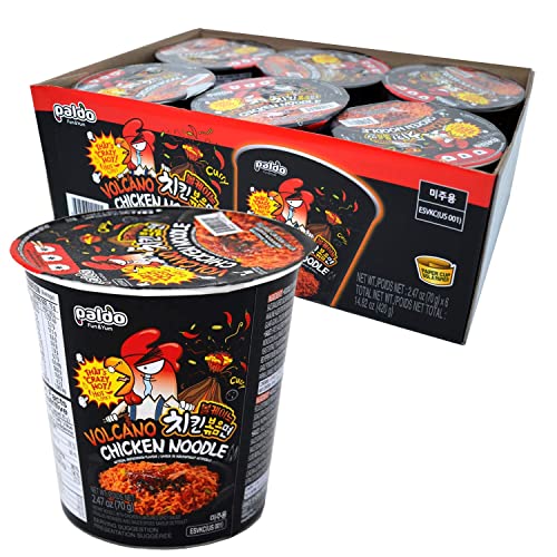 Paldo Volcano Chicken Noodle Cup 70G (Pack of 6)