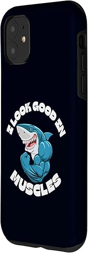 Miniatura 8 de iPhone 1212 Pro I Look Good in Muscles Shark Funny Gym Fitness Workout Lift Case