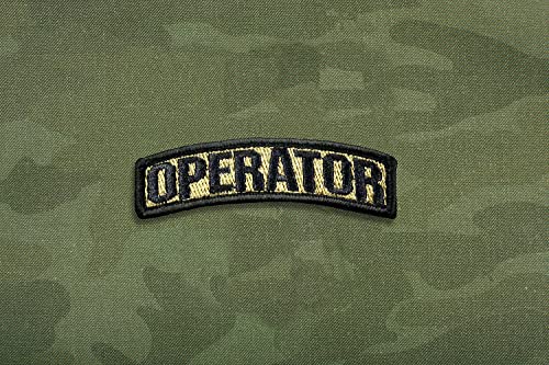 Bastion Morale Patches (Operator Arc, Tan) | 3D Embroidered Patches With Hook & Loop Fastener Backing | Well-Made Clean Stitching | Military Patches Ideal For Tactical Bag, Hats & Vest #TOP1