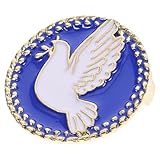TOGEVAL Friedenstauben Brosche aus Legierung Anstecknadel für Jacken und Rucksäcke Elegantes Friedenssymbol Vielseitiges Accessoire für Kleidung und Taschen