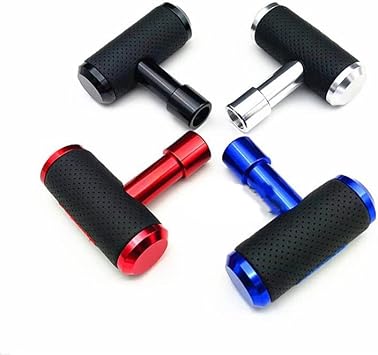 ICBEAMER 5.9" Aluminum Alloy T Handle Gear Shift Knob, Heavy Duty Manual Car Gear Stick Shifter with Leather Covered Fit Most AT/MT Transmission Vehicles, ColorPurple
