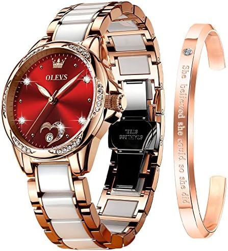 OLEVS Mens Watches Automatic Original Mechanical Movement Slef-Wind Six-pin Luxury Stainless Steel Waterproof HD Luminous Day-Date-Month Big Face Wrist Watch Gift