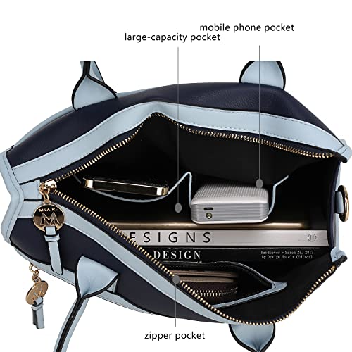 Bolso tipo Satchel MKF Collection para mujer, bolso cruzado y de mano con asas superiores, de Mia K miniatura 5