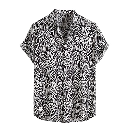 Chemise d'été décontractée manches courtes homme hawaïen Harajuku XL