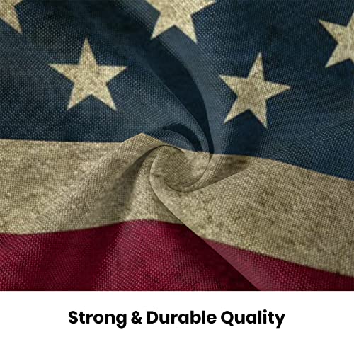 4Th Of July Pillow Covers 16X16 Set Of 2, Patriotic Memorial Day Decorations Throw Pillow Covers Vintage American Flag Outdoors Decorative Linen Cushion Case For Home And Office #TOP5