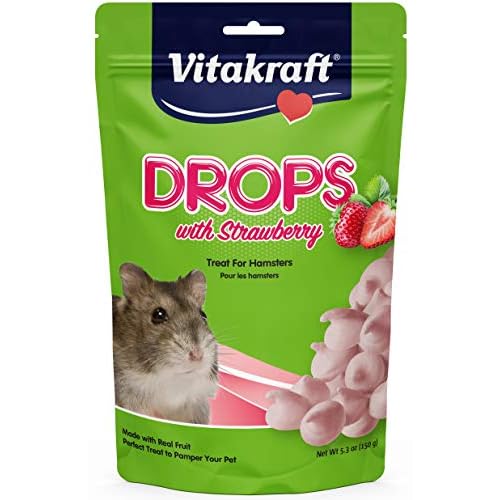 Vitakraft Drops Hamster Treat – Strawberry – Yogurt Treats for Hamsters Pink 5.3 Ounce (Pack of 1)