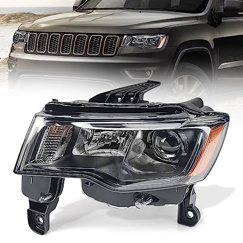 Tluuze - For Jeep Grand Cherokee Headlight Assembly 2017 2018 2019 2020 2021 Projector Headlight Headlamp Left Driver Lh Side Halogen 68266647Af Ch2502309 Dot Certified #TOP26