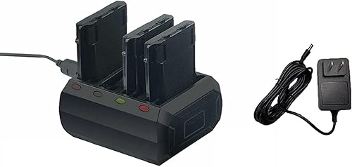 Soporte de carga de 4 ranuras para Zebra Symbol TC70 TC70X TC72 TC77 TC77 Cargador de batería con adaptador SAC-TC7X-4BTYC1 Accesorios de carga para