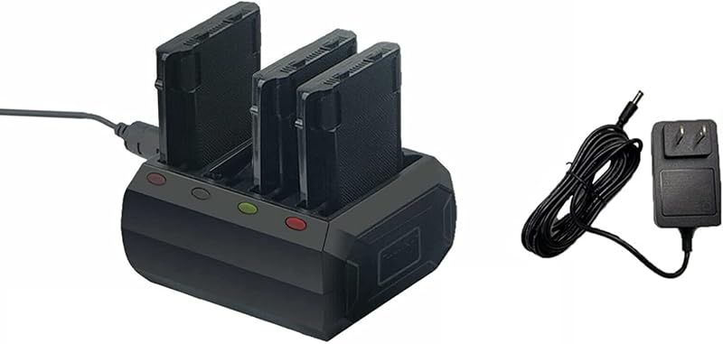 Base Carregadora com 4 Slots para Baterias Zebra Symbol TC70, TC70X, TC72 e TC77 com Adaptador SAC-TC7X-4BTYC1