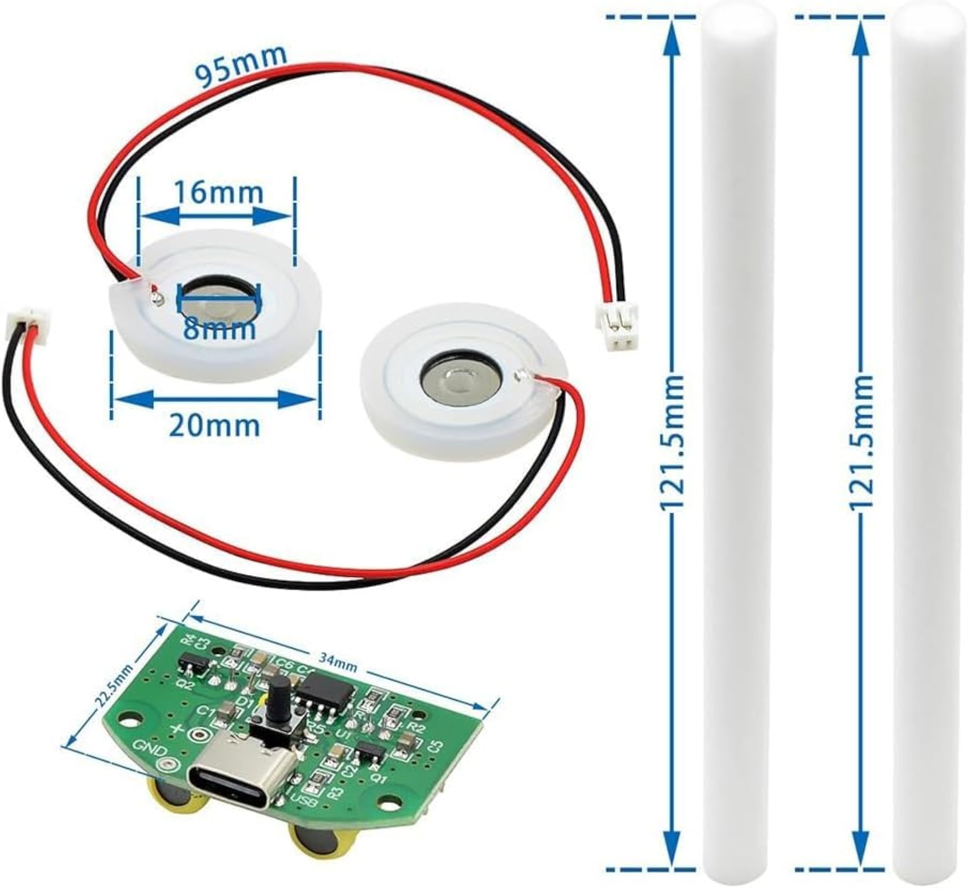 Air Humidifier DIY Kit Double Nozzle USB-C