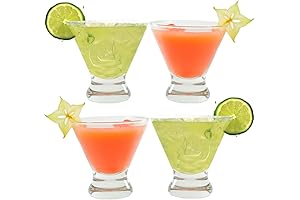Stemless Martini Glasses Set of 4