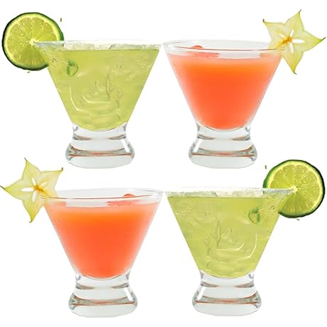 Stemless Martini Glasses Set of 4