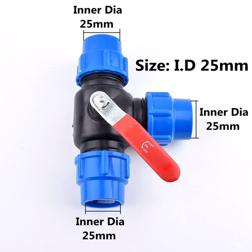 Valvola a sfera in PE PVC tipo T a 3 vie con connettore rapido da 1 pcs for irrigazione agricola(50mm)