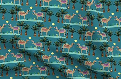 Spoonflower Desert Palm petal cotton fat quarter image