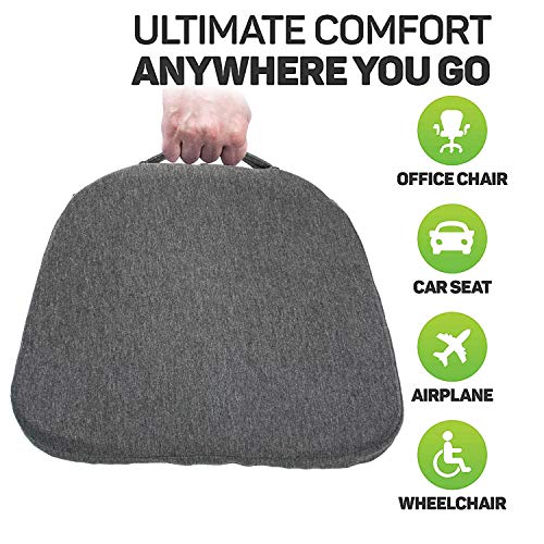 SUPTEMPO Enlarged Gel Seat Cushion, Second Generation Seat Cushion for Pressure Relief Back Tailbone Pain-Office Chair Cars Wheelchair(Two Free Seat Covers Included)