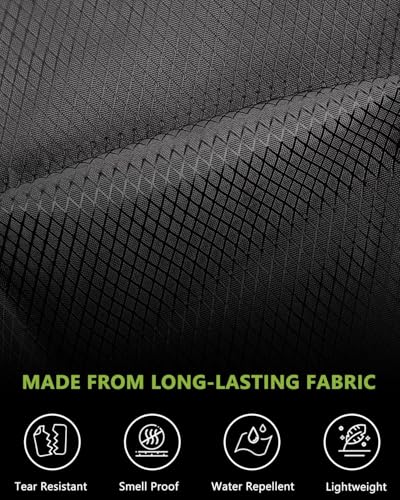 OZCHIN Smell Proof Bag with Lock – Activated Carbon Fiber Smell Proof Container with Combination Lock, Airtight Zipper, Odor Proof Case for Travel, Daily Use, Gifts Ideas 11 X 8 Inch (Black)4