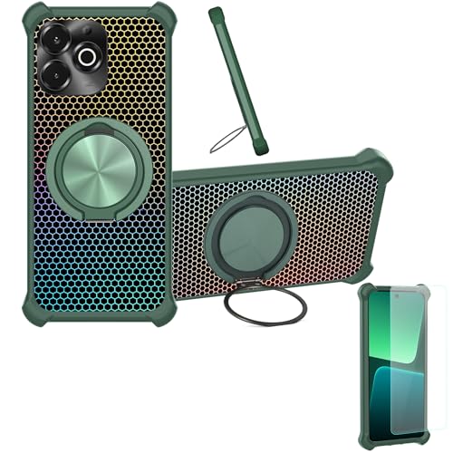 �Ή� Umidigi Note 100x 4g �P�[�X Phone Case [1�� 9H+�d�x���� �K���X�t�B����][360°��]���X�^���h�A�}�O�l�b�g��]CX-10-LV