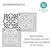 STENCILIT® Scandinavian Large Floor Stencil - XL 18x18 in, Tile Stencil, Stencils for Painting Floors, Concrete Stencils for Patio, Modern Tile Decor