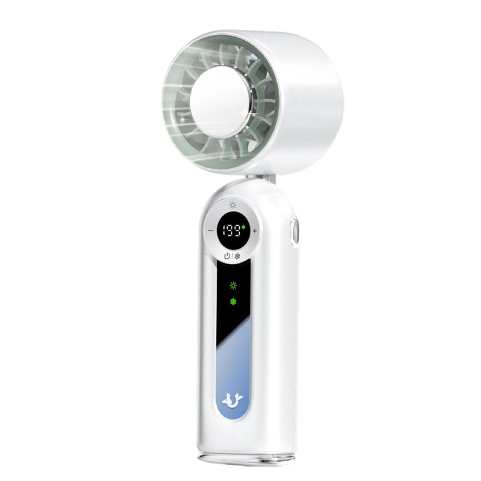 FROMCEO Handheld Fan 4000mAh Quiet Desk Fan Outdoor Cooling Device Pocket Size ABS Texture Suitable for Purse and Bag Safe Bladeless