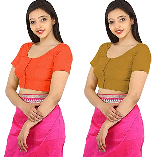 Image of Namita Women's Rubia Cotton Solid Half Sleeve Blouse