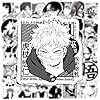 Kids Anime Stickers Mixed Pack, 100pcs Black and White Cartoon Characters Decals Movie Decorative Sticker for Kids Teens Waterproof Stickers for Water Bottle Laptop Luggage Helmet Skateboard Guitar - Image 2
