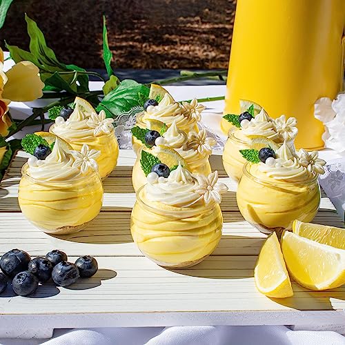 Cmjj Gourmet Inc. M-EPS100TC 48 Pack 3 Oz. Sphere Mini Dessert Cups Parfait Professional-Grade Recyclable Clear Disposable Plastic Fishbowl thumb #4
