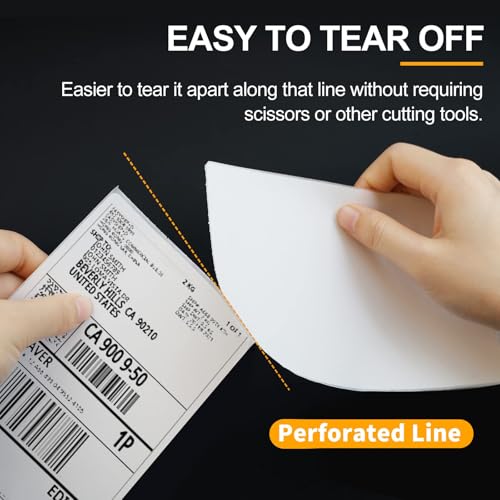 4X6 Thermal Shipping Labels for Printer - Qncz 1000 Pcs Perforated Labels,Commercial-Grade Thermal Printer Paper, Mailing Sticker Nametags