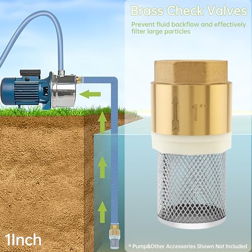 1'' DN25 Foot Valve with Filter Brass Water Pump Check Valve Strainer by PNXKTXO - Used condition - Image 6