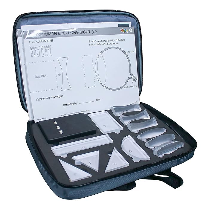 Shree Balaji Traders Light and Optics Class Demo Kit - Experience The Concepts of Lenses | 12 Acrylic Lenses, Ray Box with 3 Beam of Light | Practice Sheets | Physics (B0CND8R14P) Amazon Price History, Amazon Price Tracker