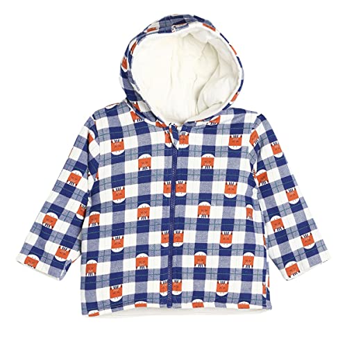 Image of miniklub Baby Hooded Full Sleeve Knitted Cotton Sweat Shirt (Navy Color)