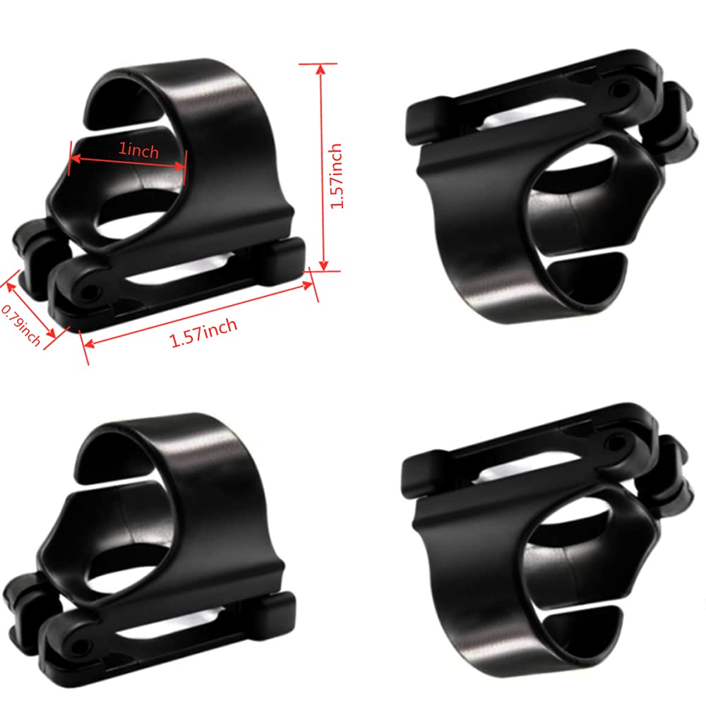 POFUIERKN 12 Pack Black Plastic Scuba Dive Universal Plastic Clip Snorkel Keeper Tube Holder, Soft Silicone Loop Style Snorkel Keeper Lock Kit Snorkeling Snorkel Keeper Retainer