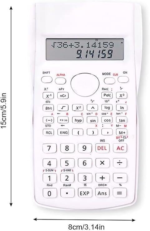 Valkyrie Dexin 240 Function Double Row Scientific Calculator White