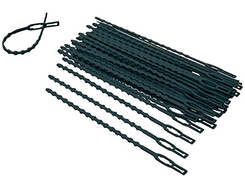 KINGLAKE 110 Pcs 6.7 Inch Flexible Adjustable Garden Plant Ties Plastic Gardening Plant Twist Ties