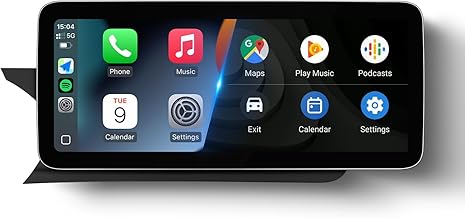 12.3 Inch Car Touch Display Linux Screen Only for Mercedes-Benz 2012-2015 C Class W204 with NTG4.5/4.7 System, Supports iOS 26 CarPlay Android Auto Using OEM Bluetooth Calling
